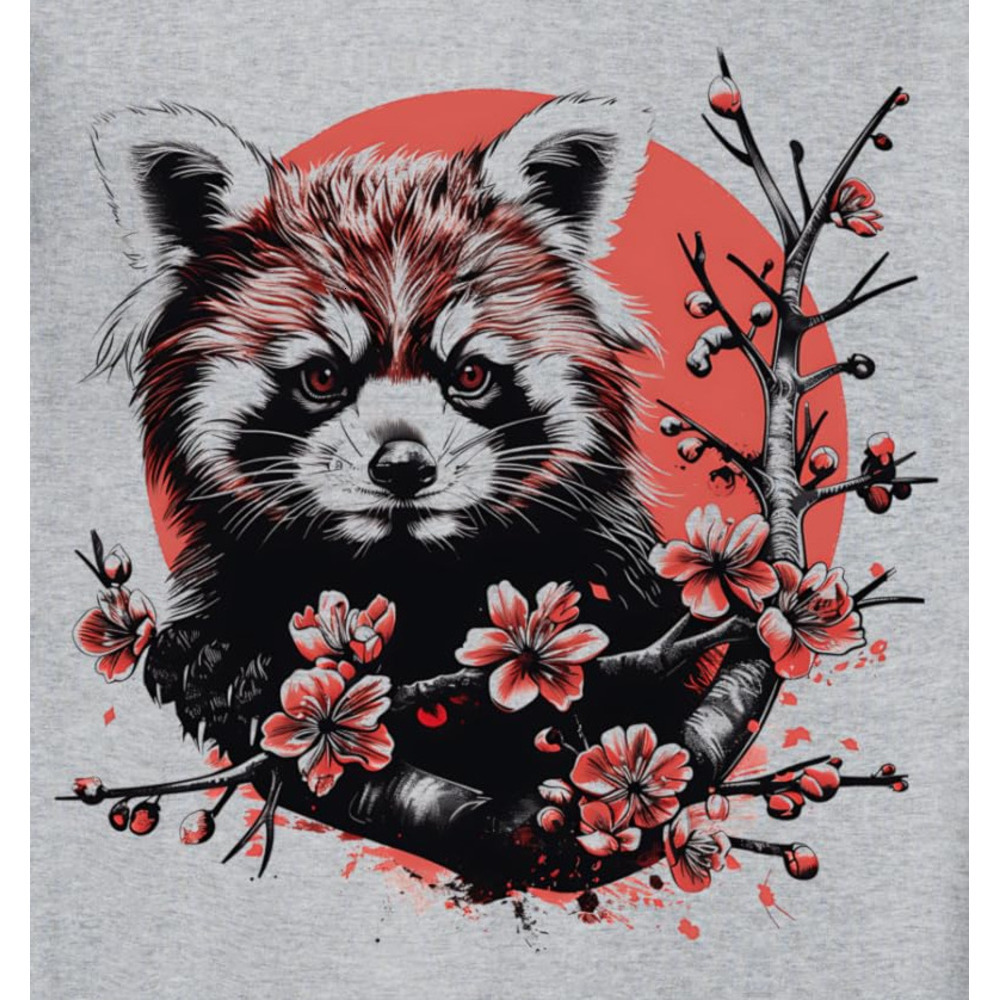 Long Sleeve Shirts for Men sweatshirt Red Panda Japanese Art Cute Kawaii Red Pandas Sweatshirt T shirt Tee Streetwear Casual tops clothes