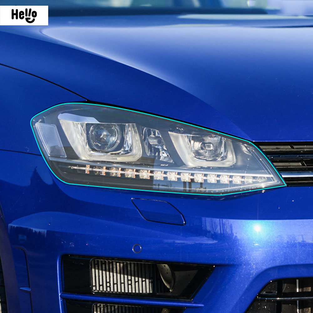 Car Headlight Tint Black Protective Film Taillight Transparent TPU Sticker For Volkswagen VW Golf 7 MK7 2012-2019 Accessories