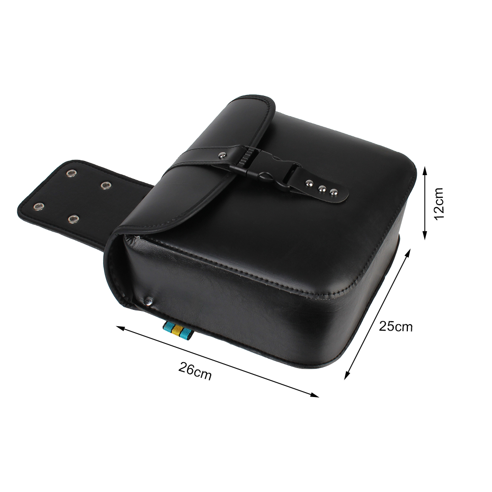 Retro PU Leather Motorcycle Saddlebag Saddle Bags Pouch Storage Case Side Luggage Tank Suitcase Waterproof Motorbike Accessories