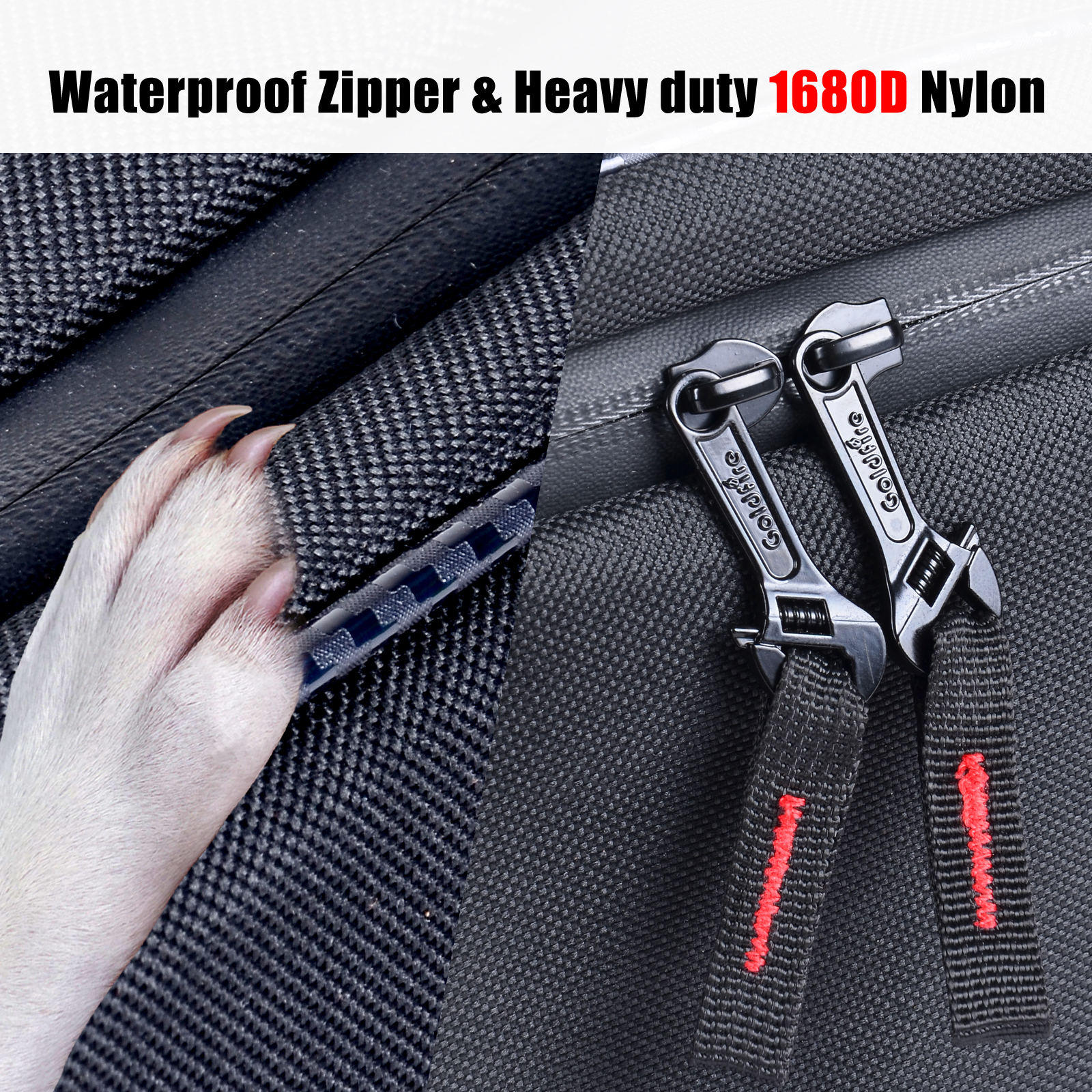 New Universal Motorcycle Gas Oil Fuel Tank Saddlebag Quick Release Mount Bag with Strong Reflective Strap