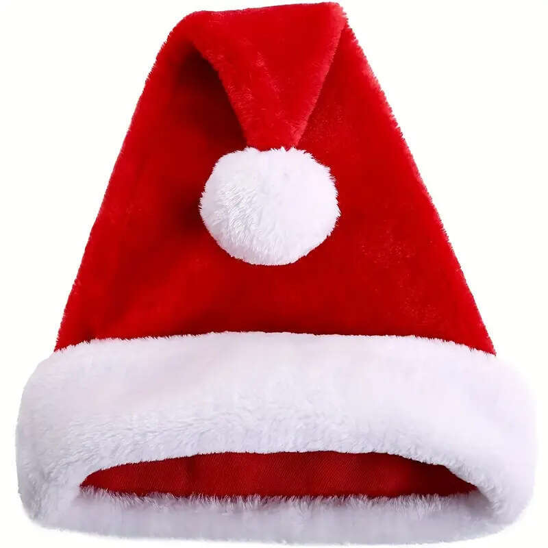 thick brimless christmas hat with added for adults children long and short veet decorations