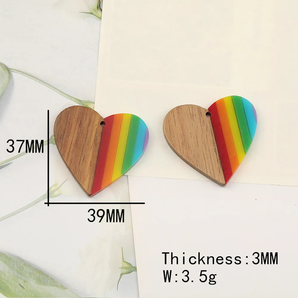 Cordial 50 DIY Accessories/Natural Wood and Resin/Handmade/Charm/Geometric Shapes/Jewelry Discovery and Components #17077 241108