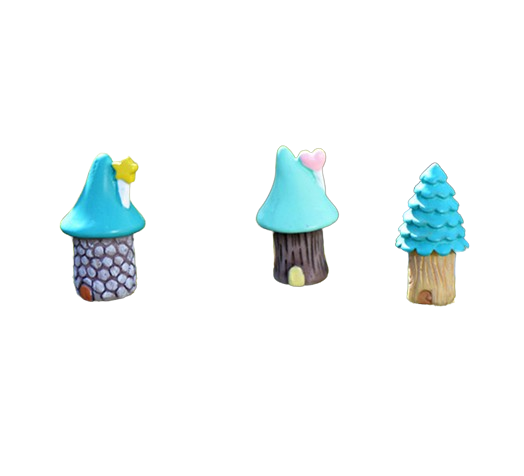 9pcs Cartoon tree house fairy garden miniature figurines resin craft dollhouse bonsai decor terrarium jardin decoracion