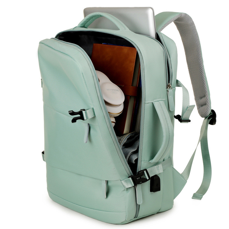 Mens travel backpack vacuum compression inch laptop business large capacity school expansion hiking