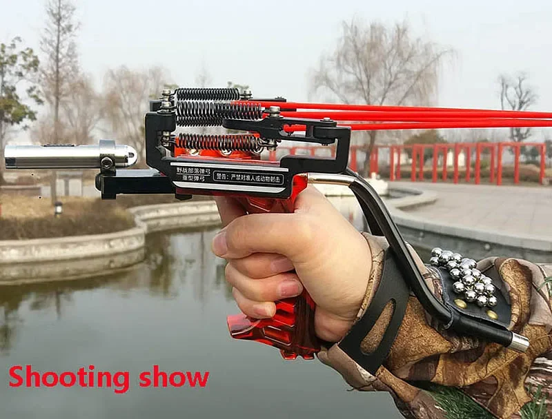 Metal Laser Aiming Slingsshot Spring Wrist Support To Assist Slingshot Outdoor Hunting and Shooting Hunting Accessories Caza