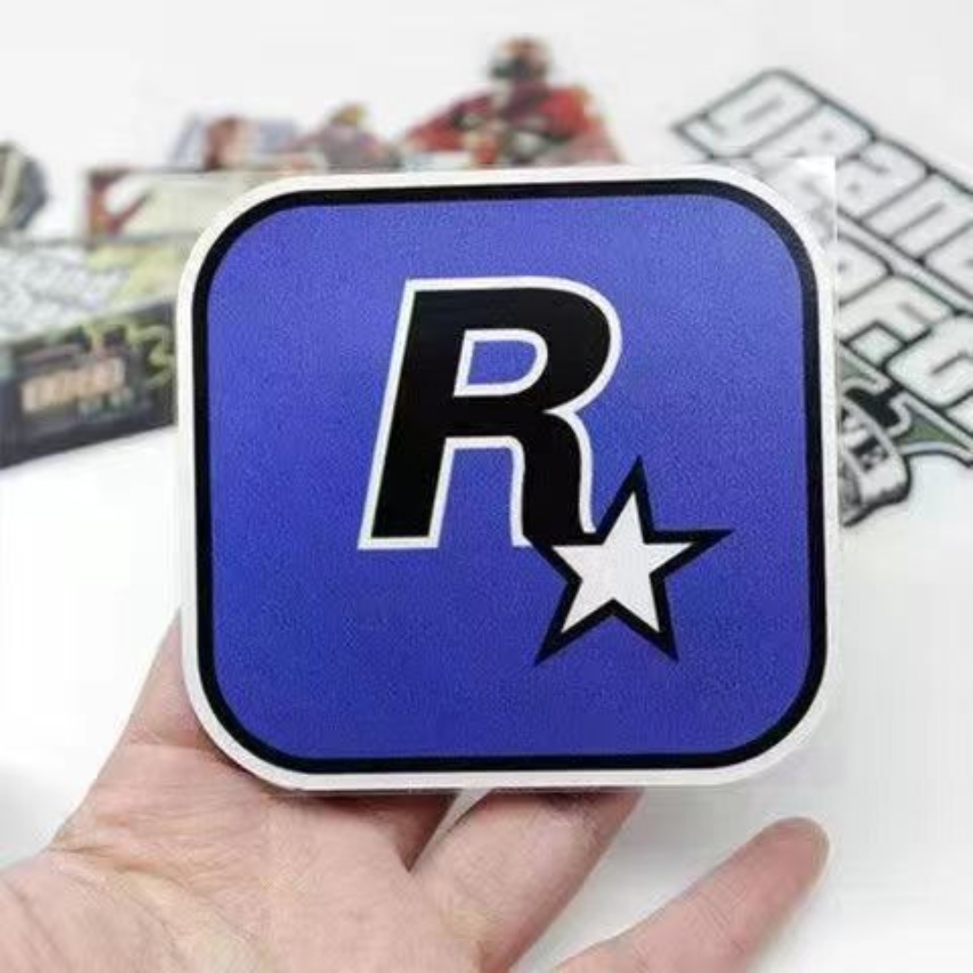 R Star Car Sticker Modified Electric Motorcycle GTA5 Grand Theft Auto Game Scratches Oil Car Tank Cover Decorative Sticker