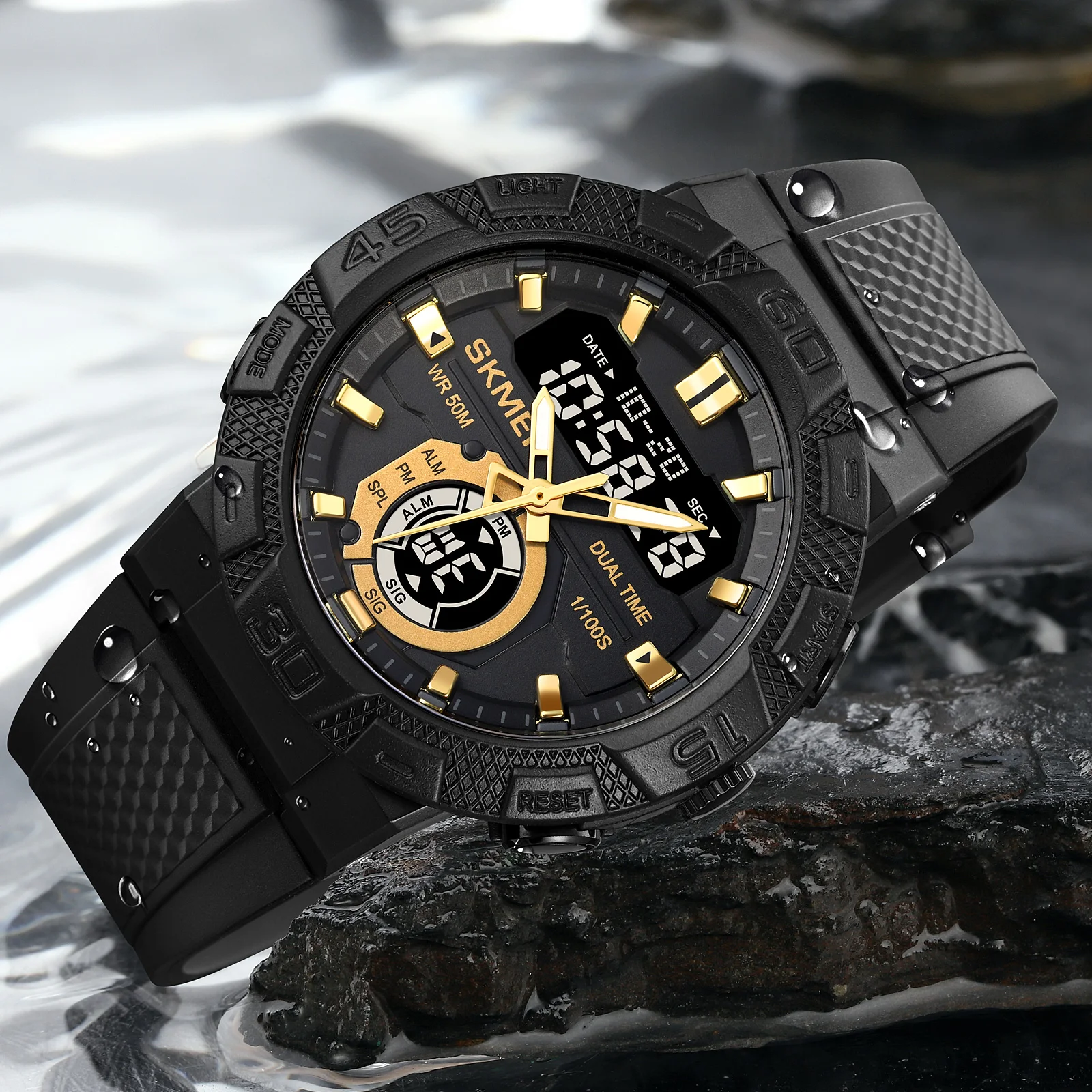 SKMEI Multifunctional LED Light Digital Sport Watch Mens Casual Stopwatch Clendar Clock 2025 50M new Waterproof Wristwatches reloj hombre