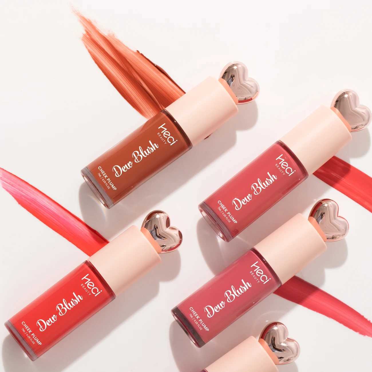 Weightless Velvet Liquid Blush Long Wearing Highly Pigmented Moisture Gel Creamy Blusher Lip Cheek Tint Heart Top Cute CosmeticsXJ241111