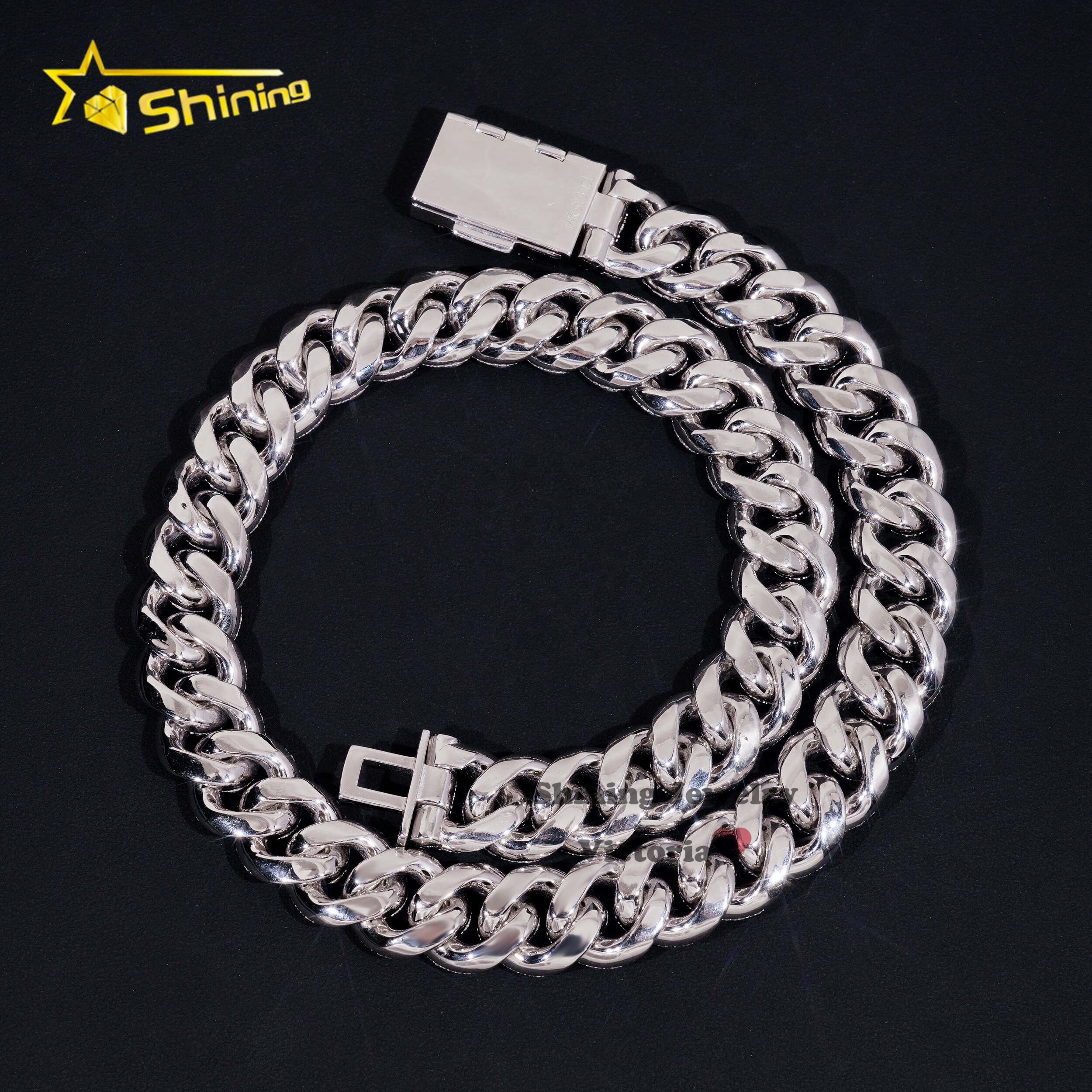 New Arrivals Miami k Lab Grown Dia Necklace Iced Out Sterg Sier 18MM Fancy Cut VVS1 Moissanite Cuban Chain