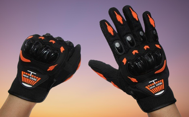 New Quality Motorcycle Racing Protective Gears Gloves Green Orange Red Colors Motoqueiro Luva Motorbike Motocross Moto Guantes