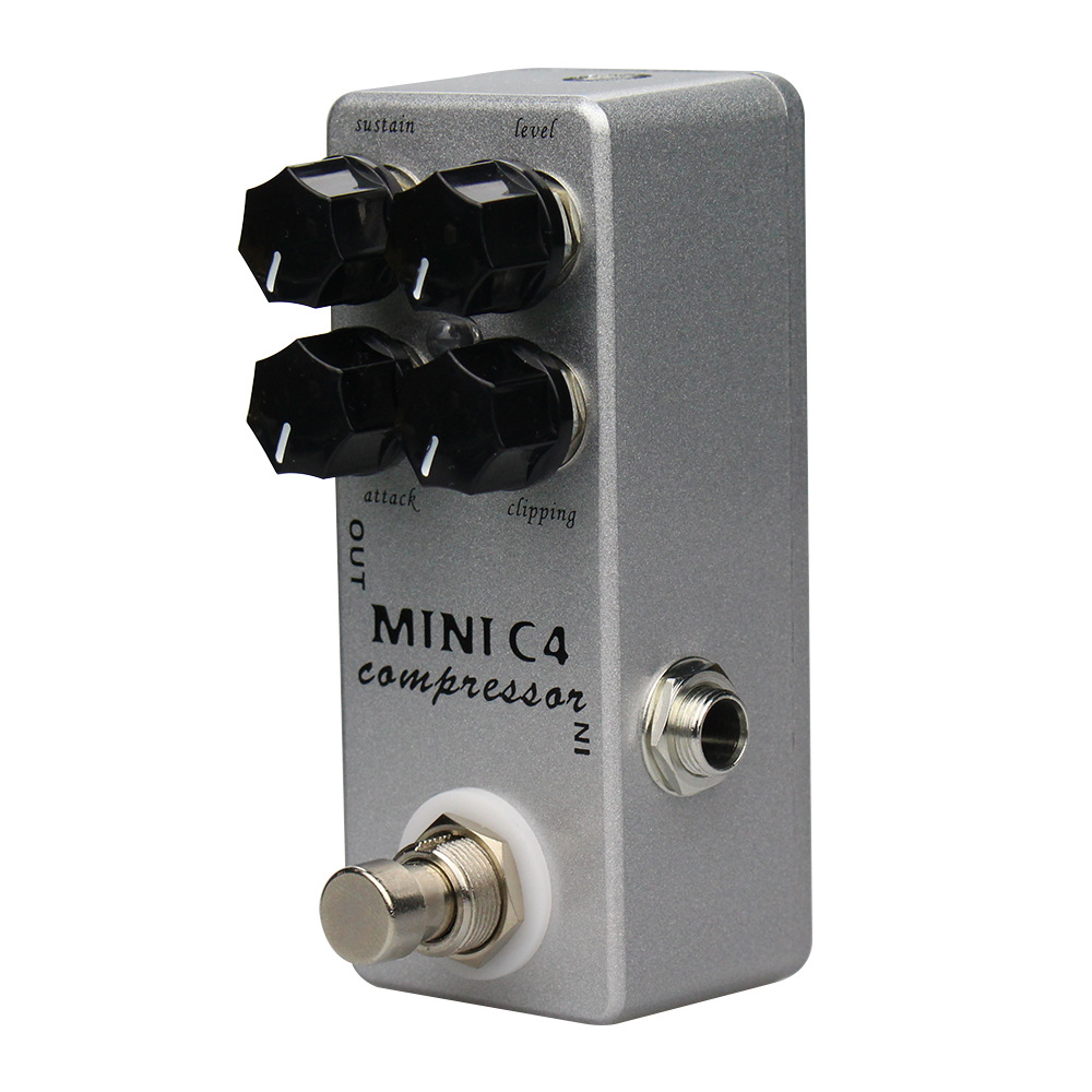Moskyaudio Effects Processors MINI C4 COMPRESSOR Bass Guitar Effect Pedal Pedaleira for True Bypass Rotate Sustain Attack