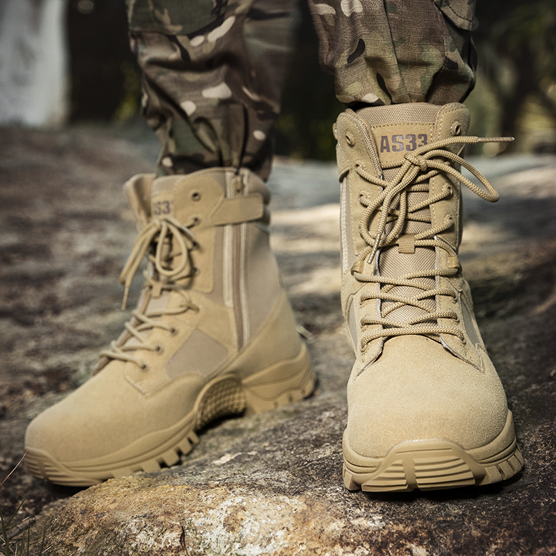 Men Brand Military Boots Outdoor Non Slip Hiking Boots Tactical Desert Combat Ankle Boots Army Work Shoes Men Sneakers Big Size
