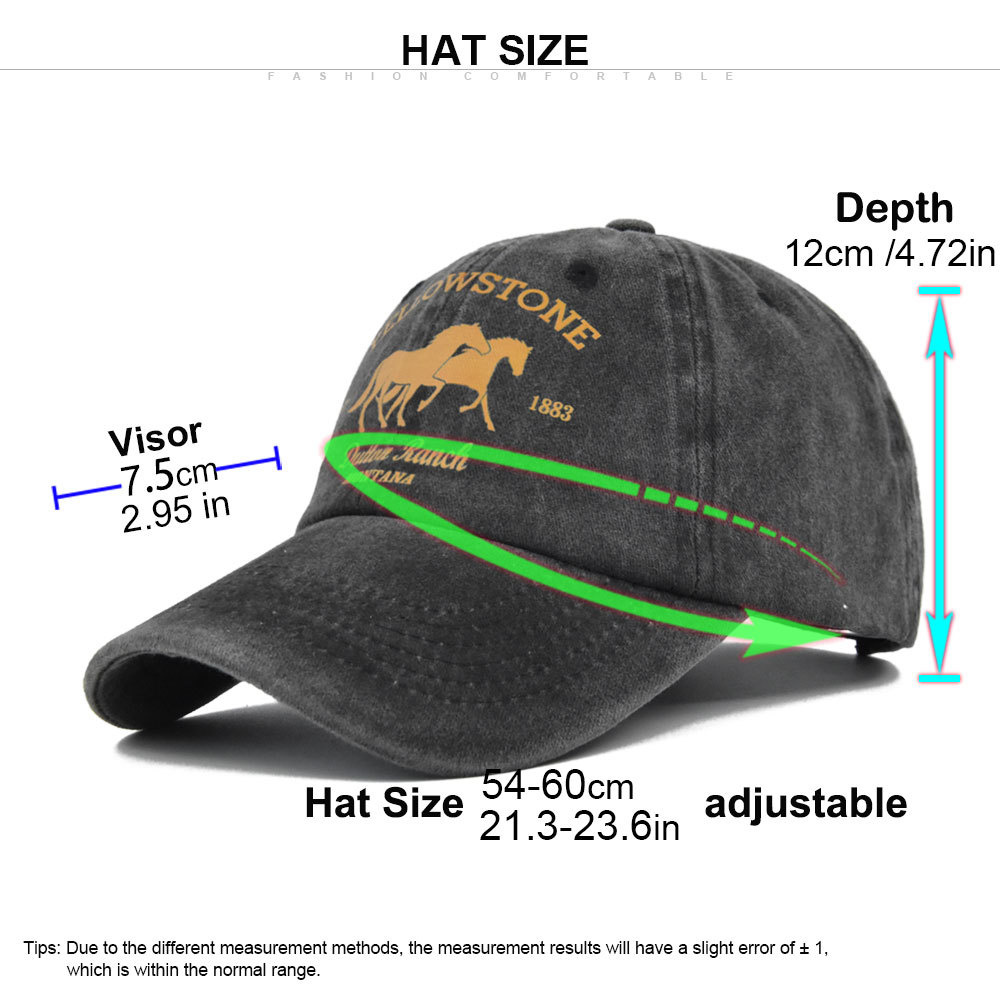 Baseball Cap Snapback Hat YELLOWSTONE Sun Hat Spring Autumn Baseball Cap Sport Cap Hip Hop Fitted Cap Hats For Men Women