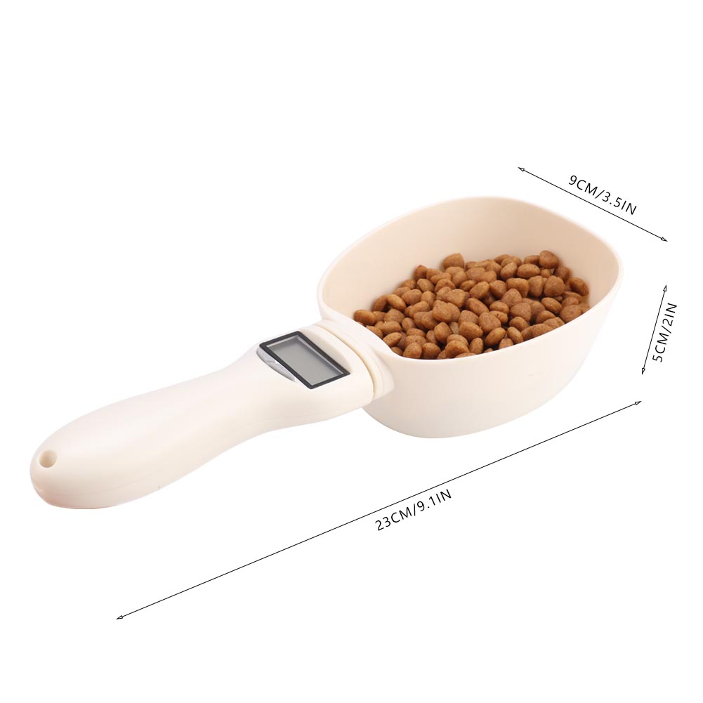 Pet Food Weighing Spoon Scale Electronic Measuring Tool Dog Cat Feeding Bowl Measuring Spoon Scale LCD Digital Display