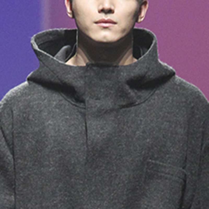 Men's Hooded Woolen Coat Autumn And Winter New Loose Gray Youth Leisure Hooded Simple Long Coat