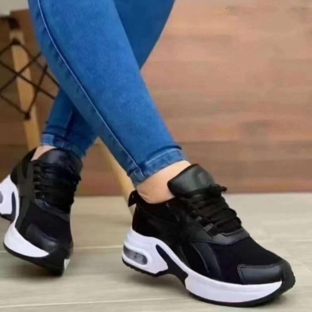 Fashionable Oversized Women's Singles, Low Top Shoes, Dad Round Toe, Middle Heel, Lace Up Mesh, Casual Sports Shoes ddmythur