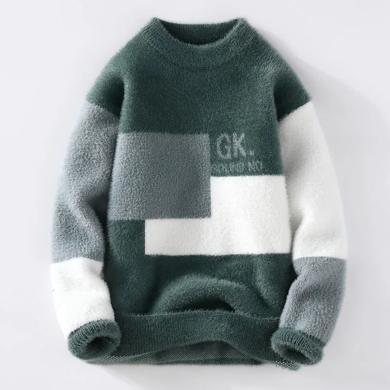 Sweaters men Winter Letter pattern thick sweater Student youth sweaters autumn Mens wool pullovers full size S3XL 241111