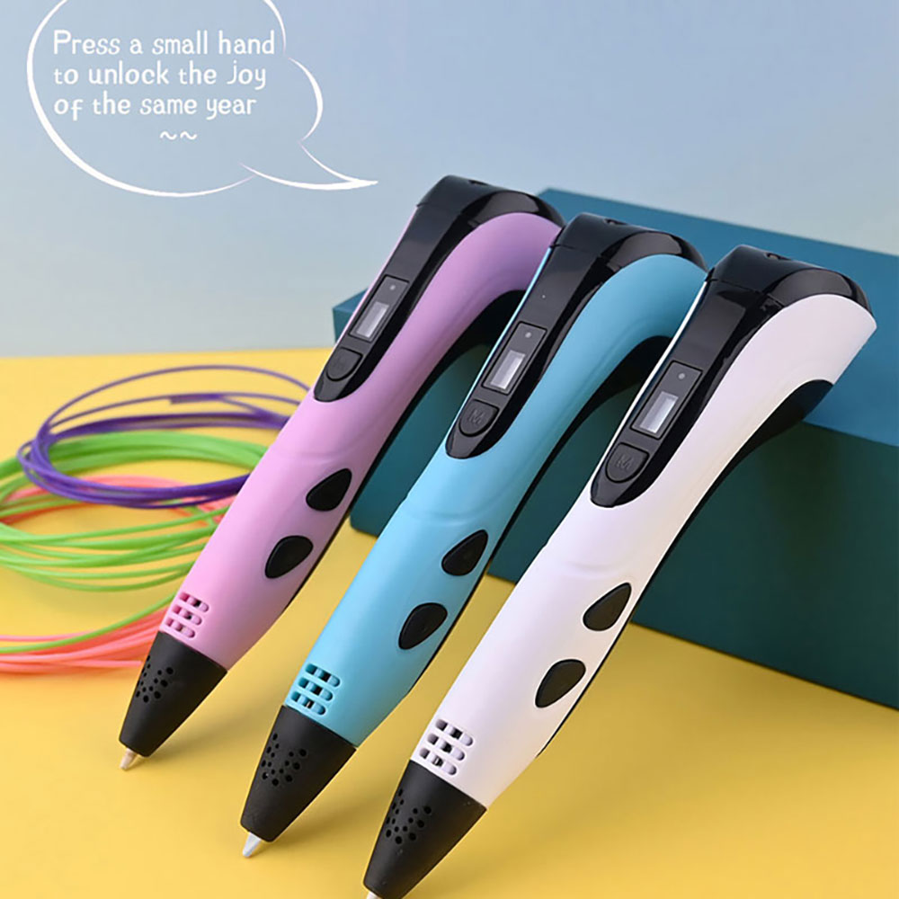 3D Printing Pen Drawing Pen With LCD Screen Compatible PLA Filament Toys Safe Paiting for Children DIY Christmas Birthday Gift