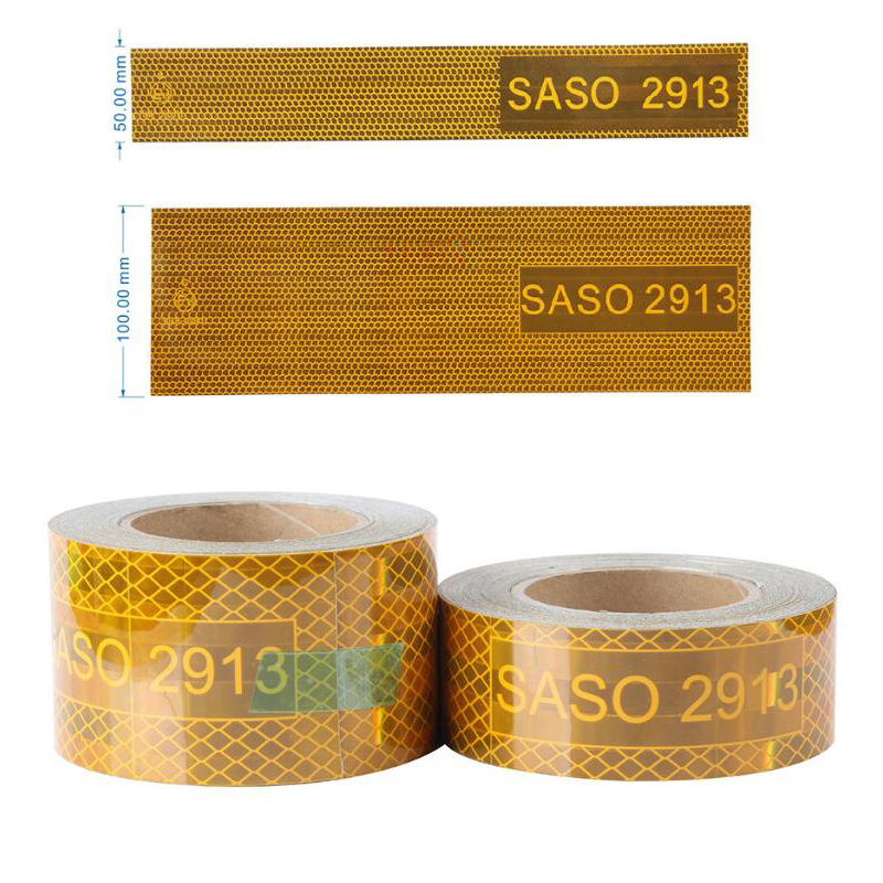High Quality For Saudi SASO 2913 Reflective Tape For Truck Plating Aluminium Adhesive Sticker Reflector Vehicle Tape