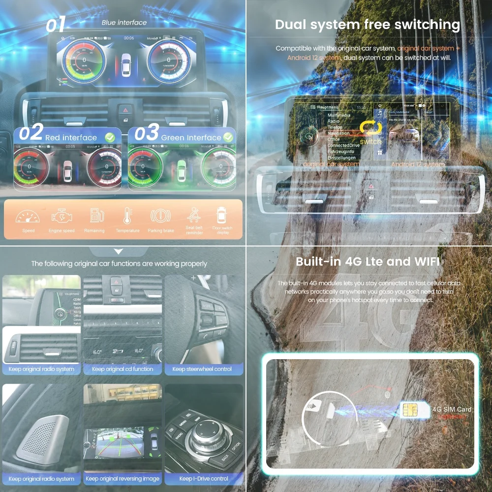 Factory Price 10.25" Android Carplay For BMW X3 X4 F25 F26 Central Multimedia Vehicle Intelligent Screen Car Video Players DSP