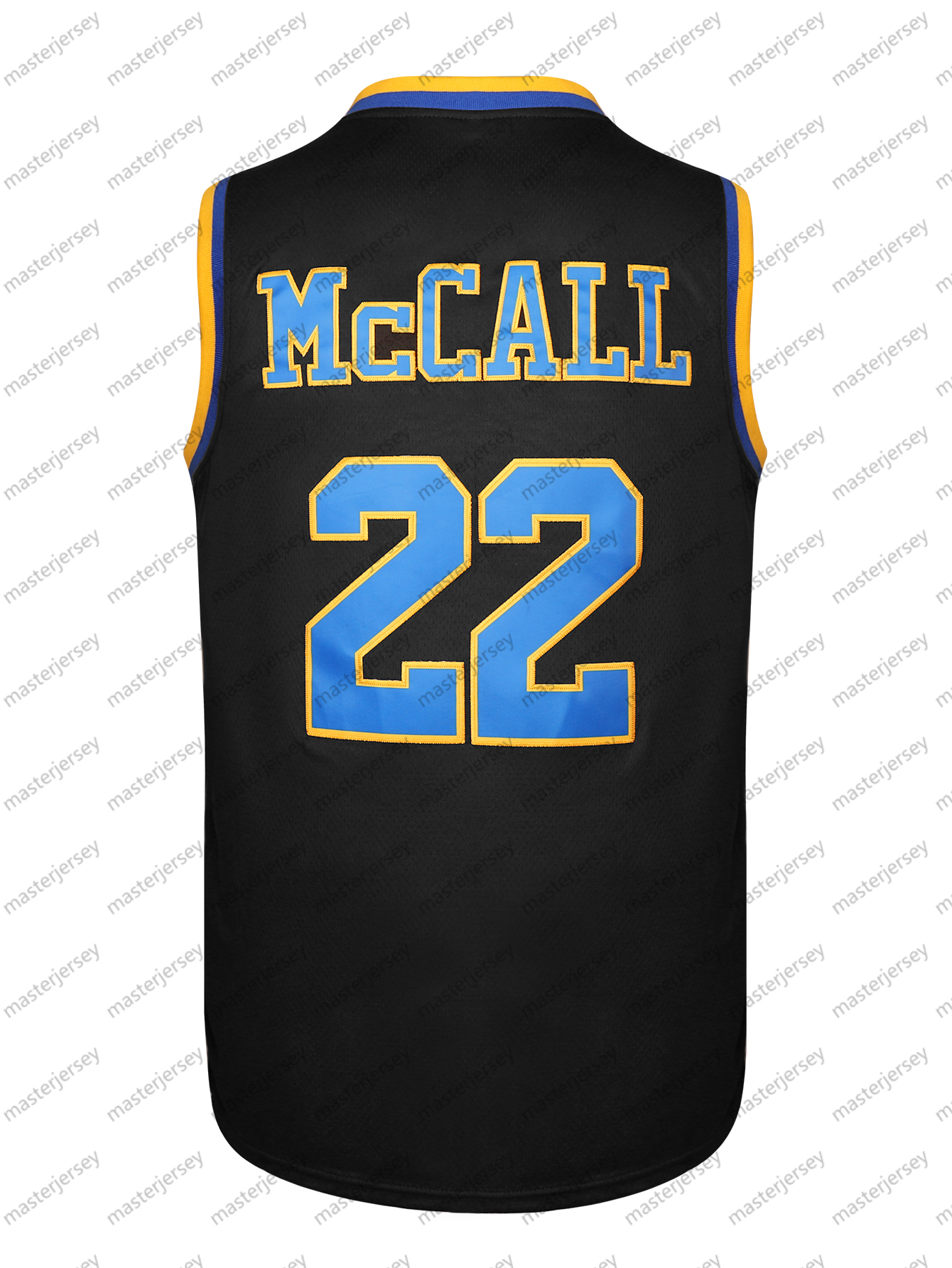#22 McCALL Men's Basketball Jersey Sweatshirt - Embroidered Movie Mesh Letters & Numbers, Crew Neck Sleeveless Training Vest, Loose Fit Athletic 