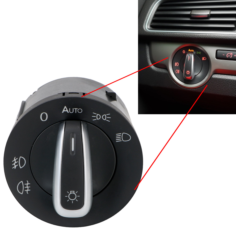 Car Headlight Switch Fog Light Control 5ND941431B Auto Accessories For VW Passat B6 B7 Golf Jetta MK6 MK5 Tiguan SEAT Volkswagen