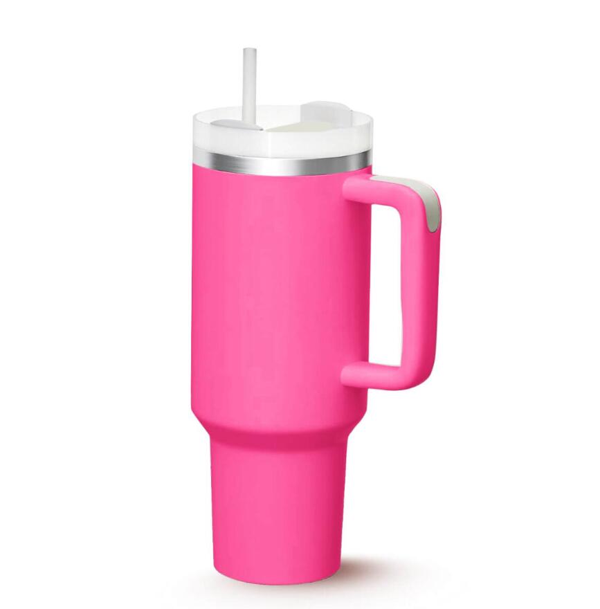 3 days delivery US warehouse New 30oz 40oz Tumbler with Straw Lid Stainless Steel Coffee Thermos Cup Double Wall Vacuum Insulated Car Travel Mugs 2305