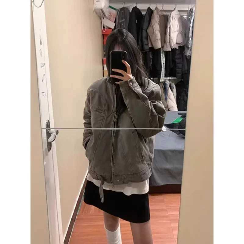 Fashionable and loose mens bicycle jacket high-end feeling pilot PU leather vest fashionable streetwear from the United States/European Union W241111