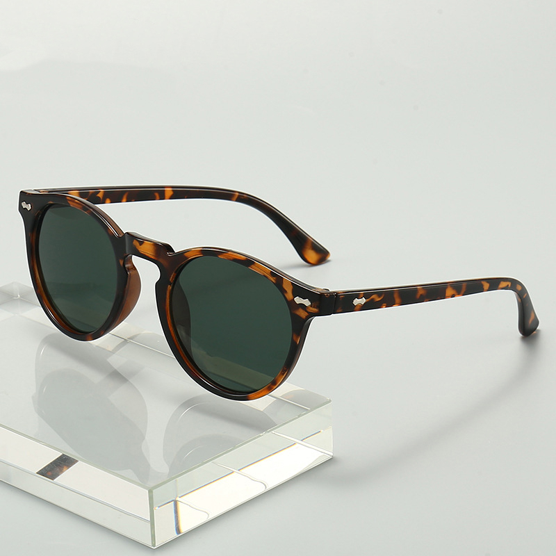 Round Polarized Sunglasses Women Cat Eye Sun Glasses Men Brand Design Trend Luxury Vintage Driver Shades Mirror Lenses G15 Green Revo Pink UV400 S09P 