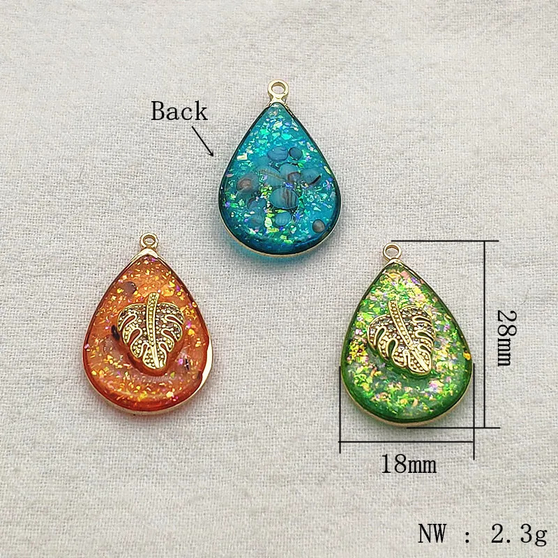 incoming 28x18mm 50pcs cubic zirconia pendant used for handmade jewelry earrings necklace accessories DIY accessories 241108