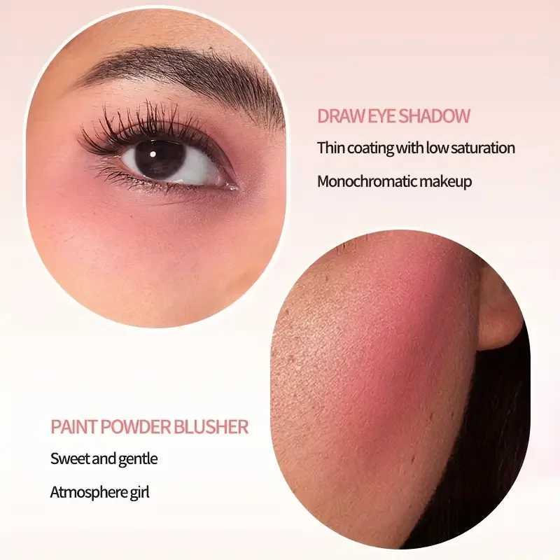 6 Color Highlighter Blush Balls Peach Pink Blush Paste Monochrome Matte Peach Blush Face Makeup Glossy Candy BlushXJ241111