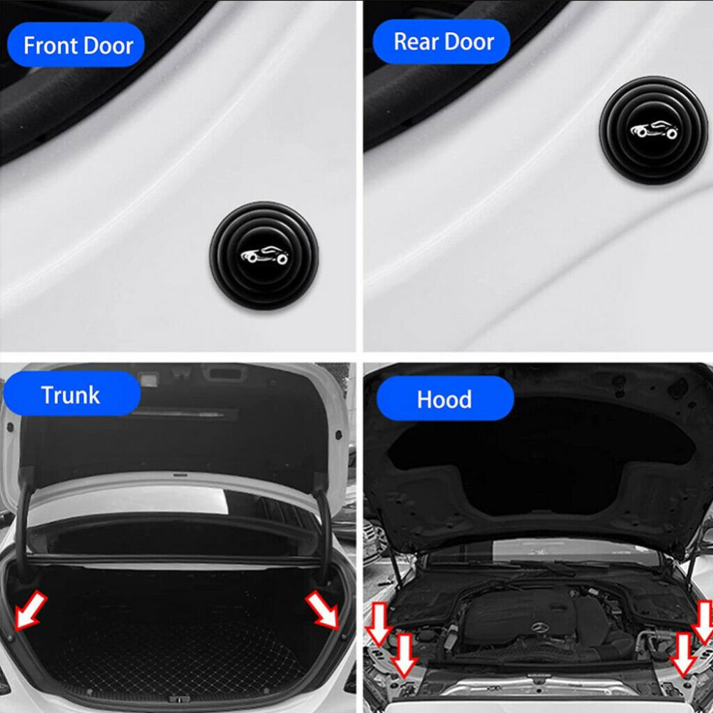 10PCS Car Door Bumper Protector Stickers Universal Shock Absorbing Mute Shock Noise Gaskets Bumper Protector for Cars Trucks SUV 3360f 5 84ea2