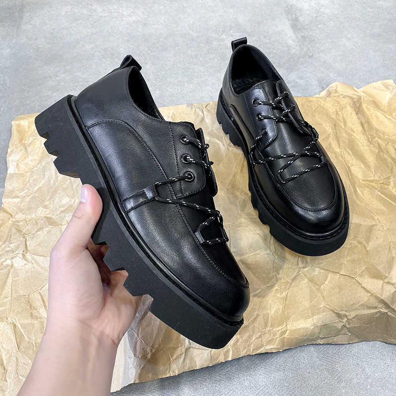 Black Men Dress Shoes Mens Shoes Summer Thin Breathable Business Casual Shoes British Fashion Versatile Leather Shoes 241009