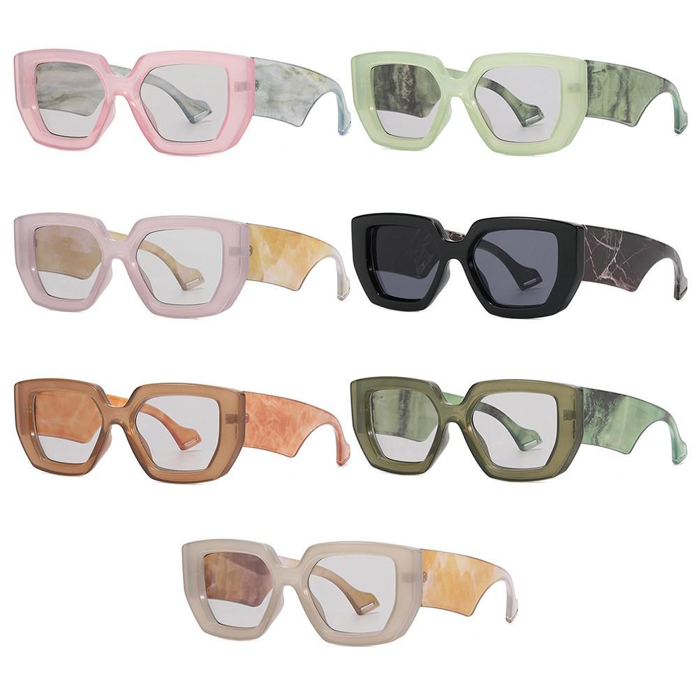 New Oversized Thick Frame Sunglasses Women Men Vintage Square Sun Glass Modern Shades Retro Male Female Sunnies Driving Goggles