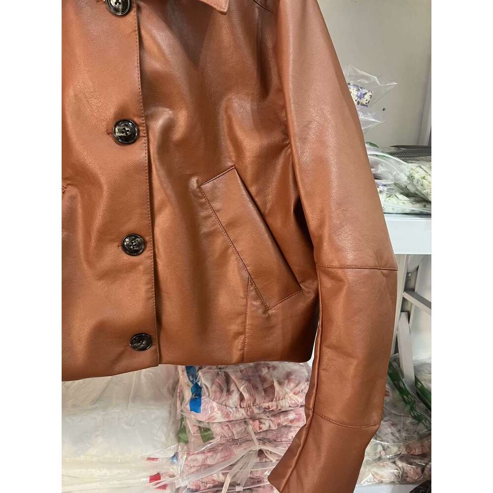 shanshi leather jacket women new women's clothing series leather short jacket