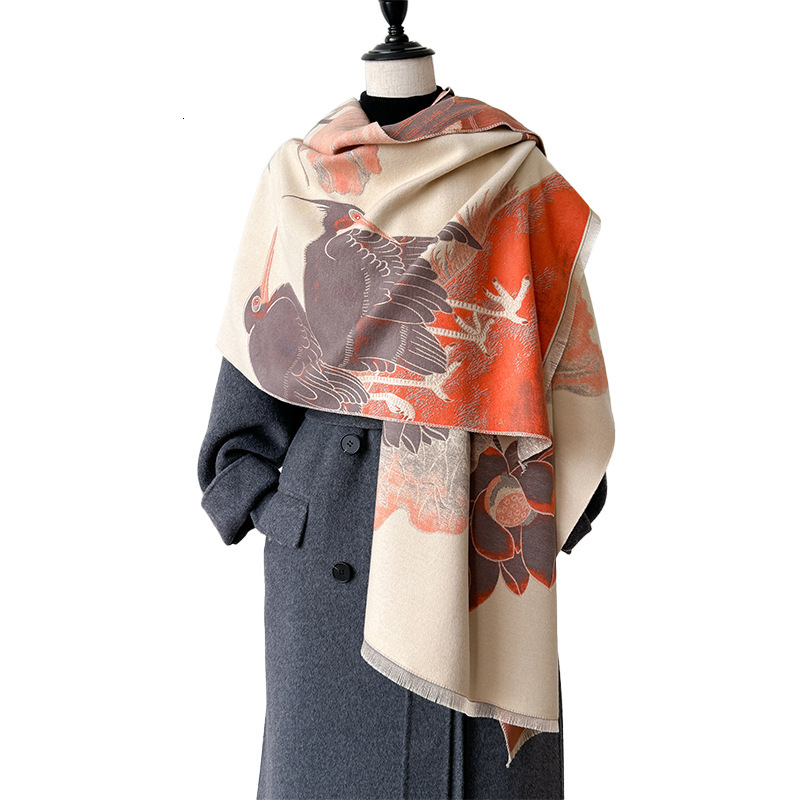 New Women's Forest Series Autumn and Double sided Cashmere Imitation Scarf, Warm Shawl