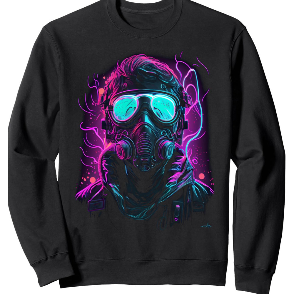 Long Sleeve Shirts for Men sweatshirt Steampunk Breathing Mask Graphic Tee for Men Women Boys Sweatshirt T shirt Tee Streetwear Casual tops clothes