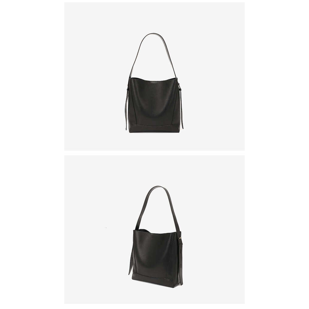 Leather Bucket Women New Simple Light Commuter Large Capacity Single Shoulder Messenger Tote Bag Street Dressing