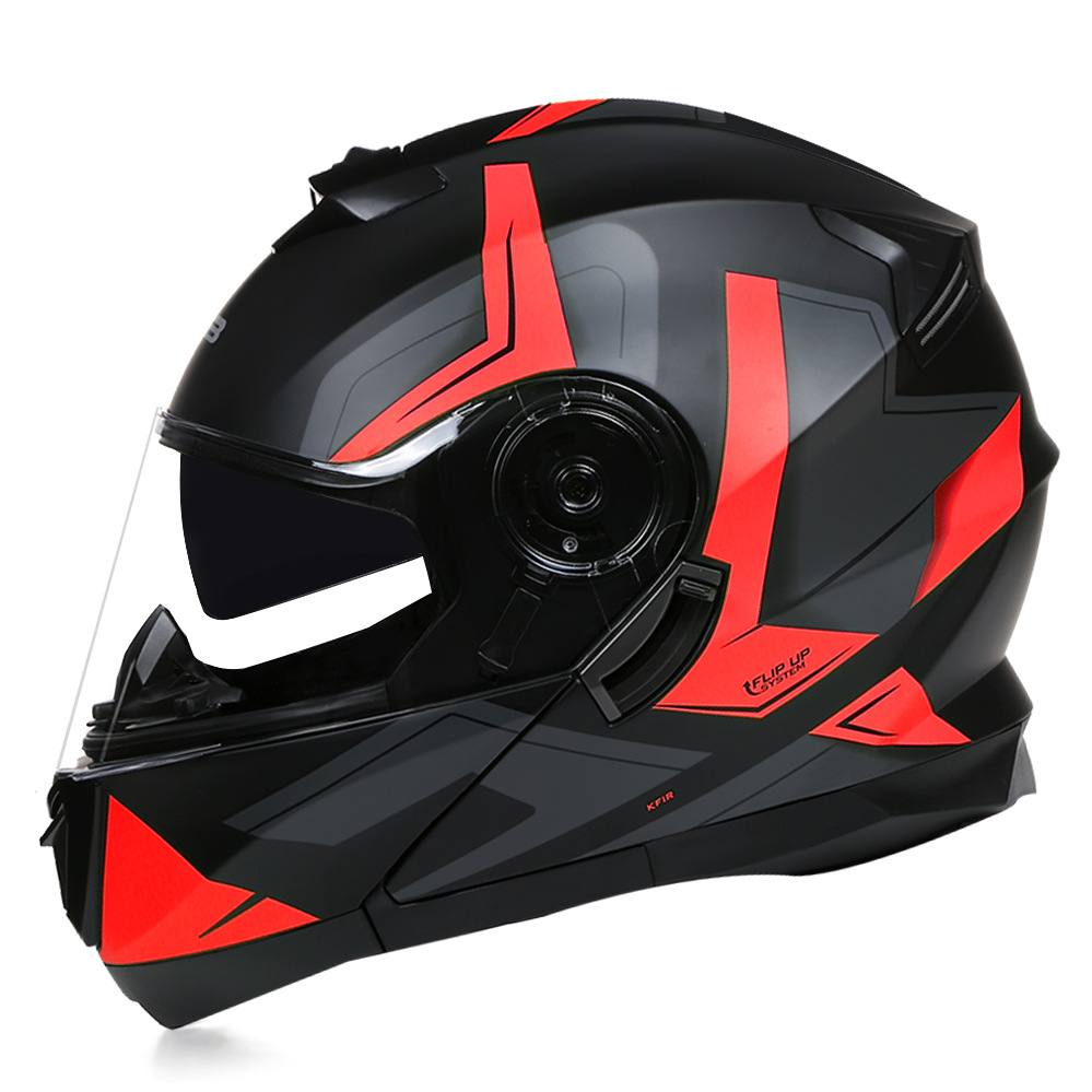 Sales Helmet Hot Motorcycle Inner Sun Lens Riding Bike ddmysmile Helmet Flip Up Modular Motocross Capacete Moto Open Face Casco Moto Dot Smile