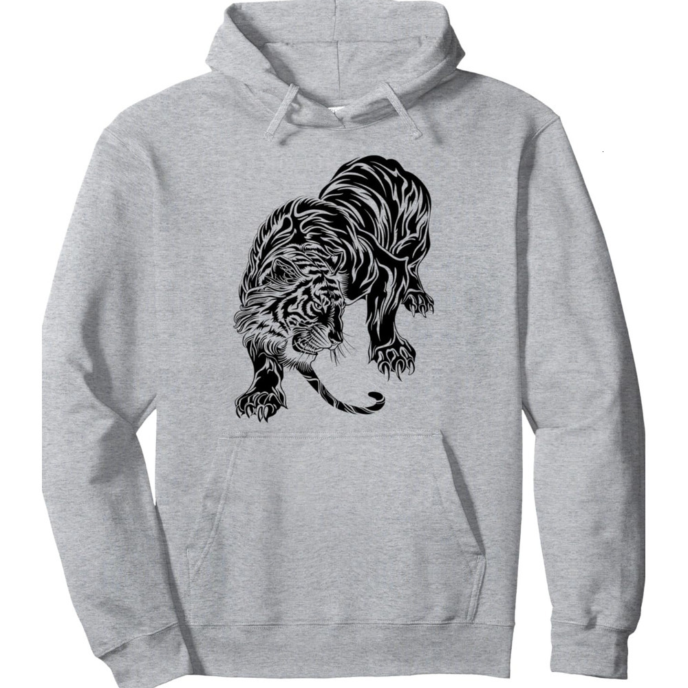 Hoodie for Mens Womens Tiger Prowling Wild Animal Graphic Design Pullover Hoodie Graphic Hoodies sweatshirt