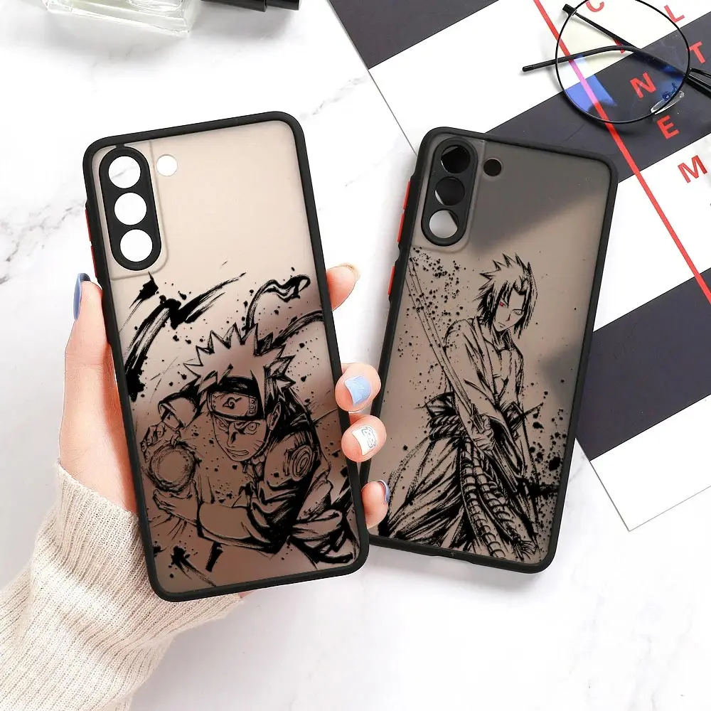U-Uzumaki Anime Matte Coque For Samsung S23 5G Cases Galaxy S20 FE S21 S22 Ultra S10 S8 S9 Plus Fundas U-Uchihas-Sasukes-Itachis