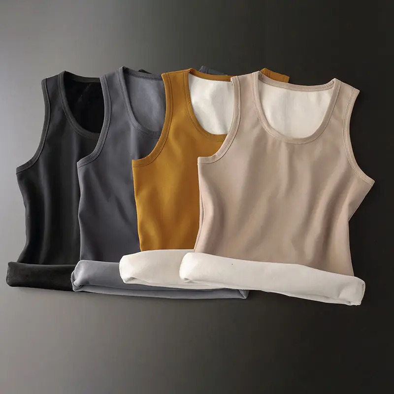 Autumn Winter Mens High Quality Thermal Underwear Tops Body Sleeveless Vest Invisible Warm Thick Underwears Top Men W22 241111