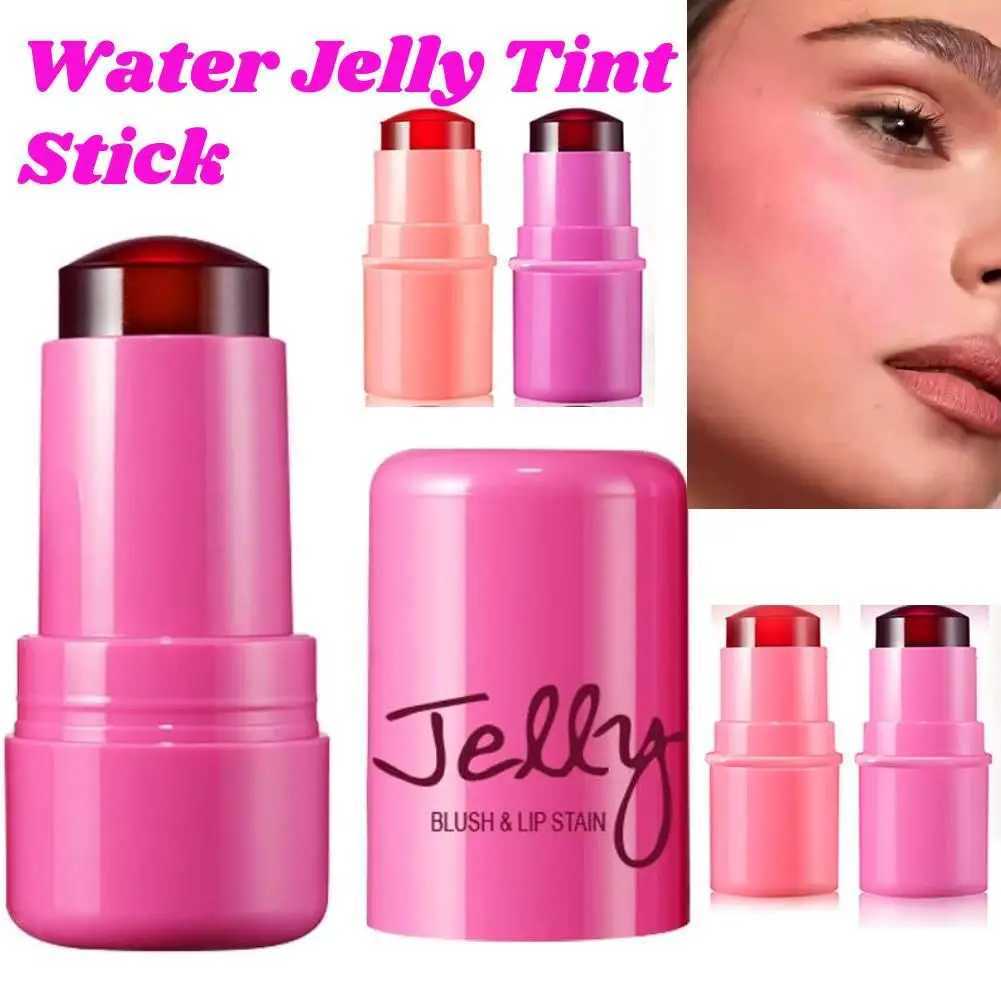 8 Colors 3-in-1 Cheek Lip Tinted Moistured Blush Stick Eyes Cheek Lip Brighten Cream Water Jelly Tint Stick Matte Contour MakeupXJ241111