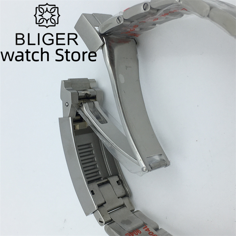BLIGER 43mm SEA Red Dial Sapphire Crystal Ceramic Insert Rotating Bezom PT5000 NH35 MIYOTA 8215 Automatic Mechanical Men's Watch