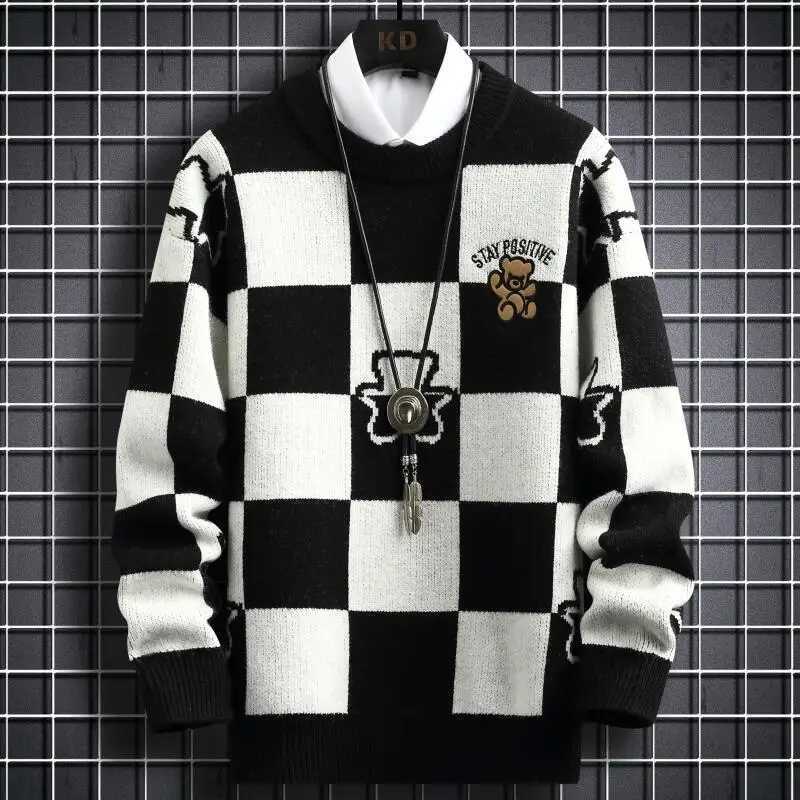 High Quality 20 pieces of winter hip-hop printed loose mens sweaters high-end cashmere sweaters mens clothing plain weave Christmas plow T241111