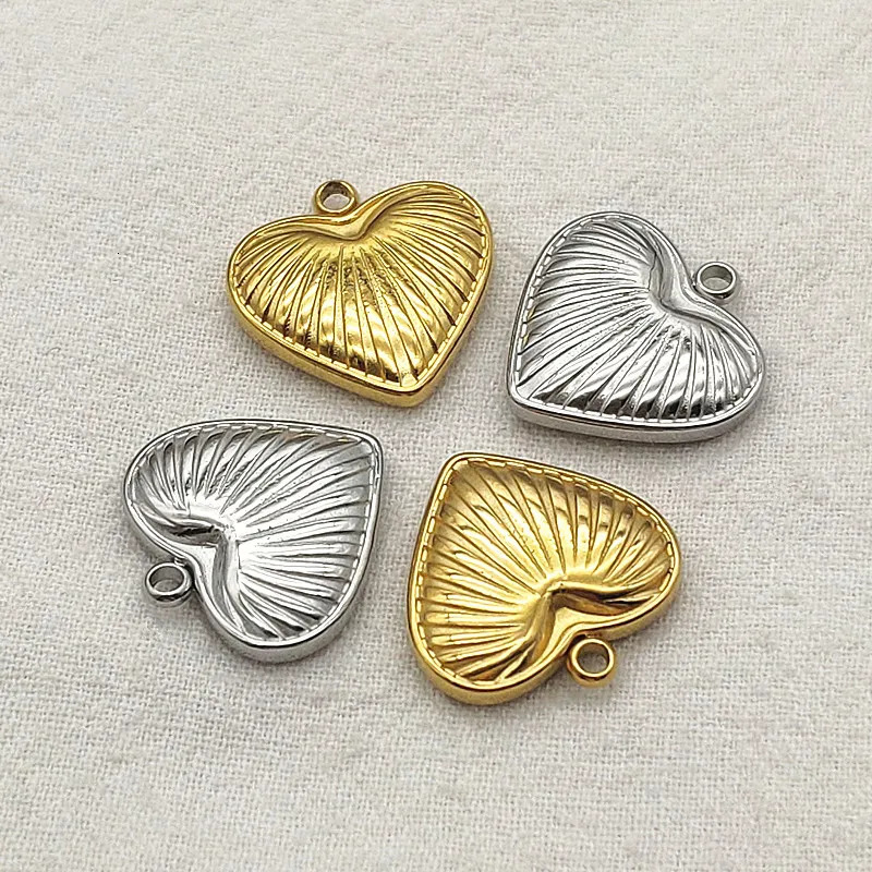 incoming 50mm stainless steel pendant heart-shaped charm used for handmade earrings DIY parts jewelry accessories discovery 241108