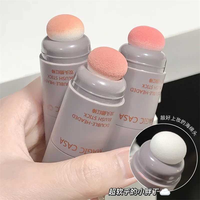 Double-ended Blush Sticks Waterproof Brightening Face Contouring Shadow Blusher Long-lasting Tint Cheek Korean Makeups CosmeticsXJ241111