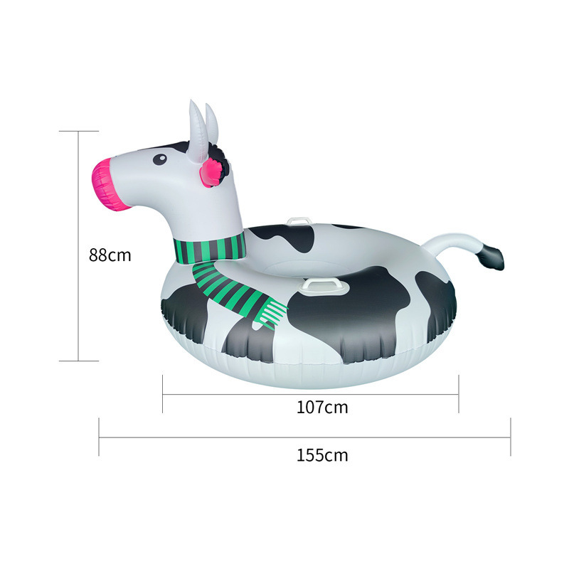 Skiing Snow Tube Sleigh Tubing Winter Inflatable Cold-resistant Ski Circle Children Adult Ski Ring Skiing Thickened Floated Sled