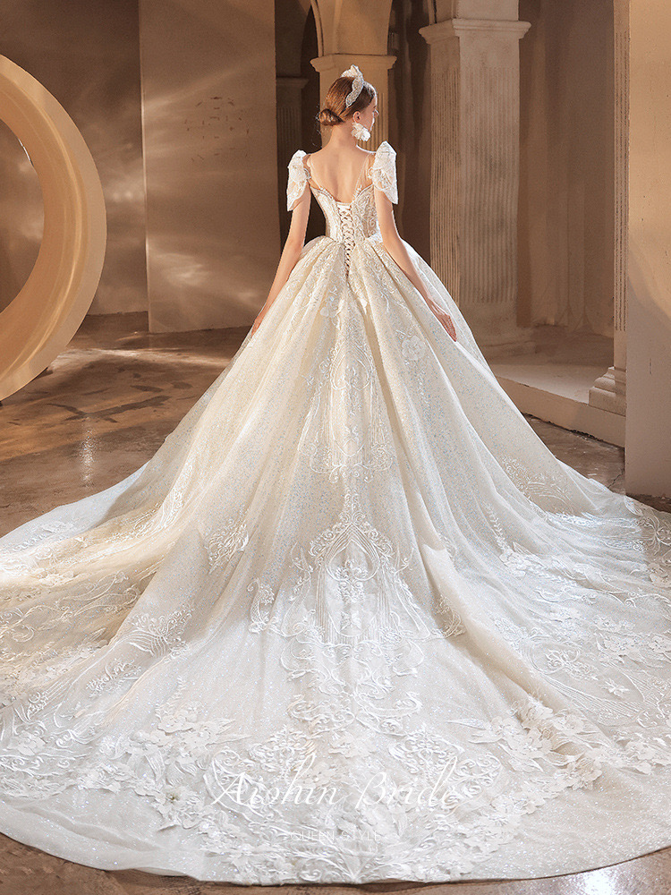 Gorgeous princess Wedding Gown Lace Applique Tulle A Line Ruched Custom Plus Size Country vestido de novia Vintage Bridal Gowns beach boho Dresses