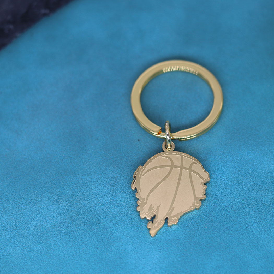 Nedar Punk Street Flaming Basketball Keyring Lovers Basket Ball Pendant Key Chain For Men Sport Hip Hop Keychain Party Jewelry
